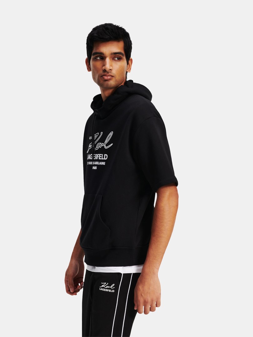 Hoodie de manga curta Karl Lagerfeld
