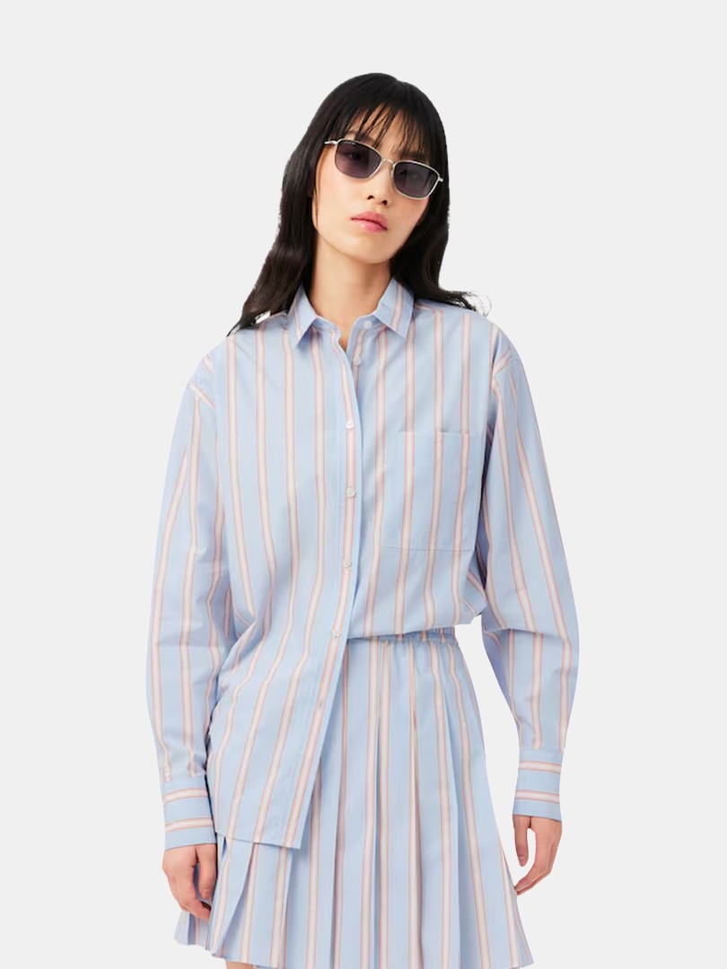 Camisa em Popelina de Algod�o Oversized