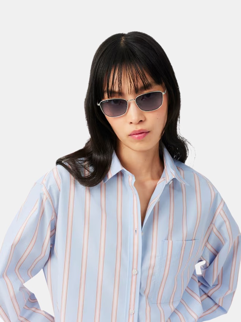 Camisa em Popelina de Algod�o Oversized
