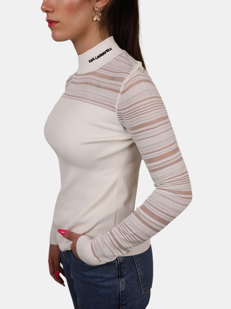 Blusa de gola alta Karl Lagerfeld