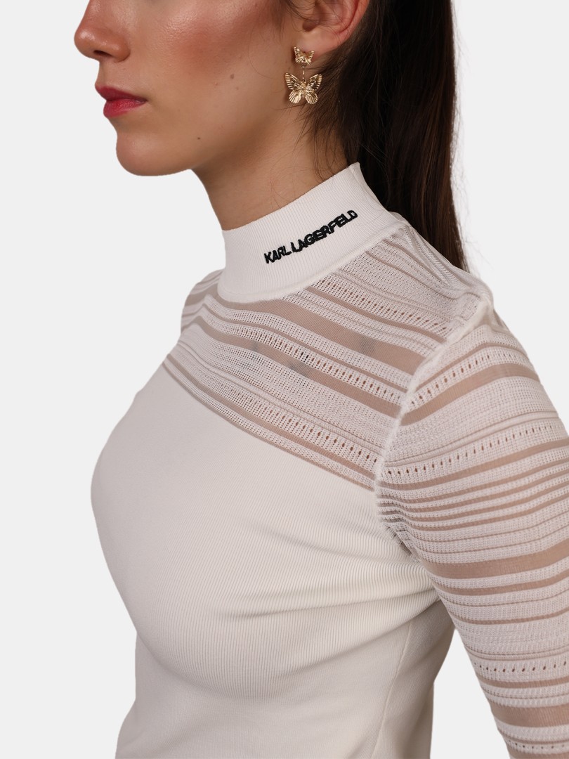 Blusa de gola alta Karl Lagerfeld