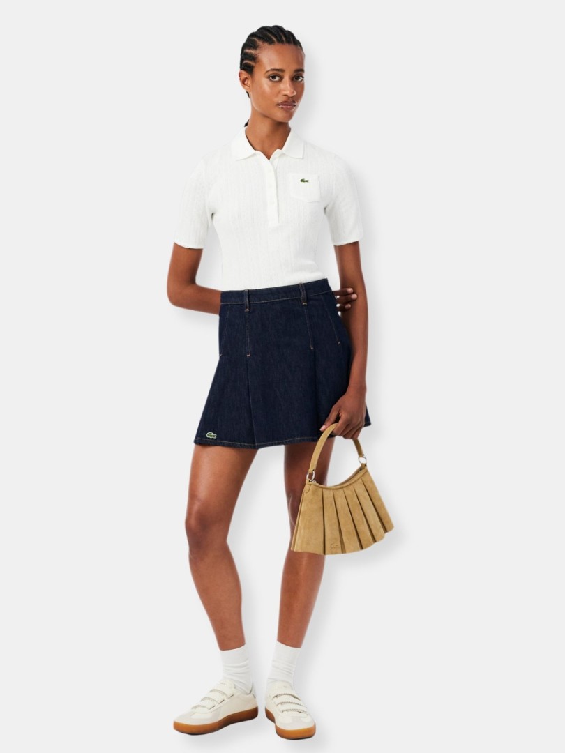 Saia Plissada Lacoste